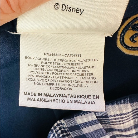 Nike Disney Golf Dri-Fit Blue & White Plaid Skort Floral skirt Athletic - Picture 10 of 10